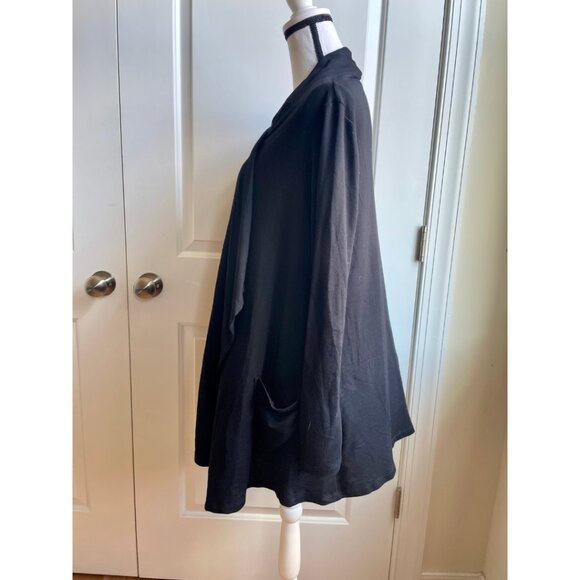 Bobeau Black Draped Cardigan Jacket - Size M - Picture 2 of 7